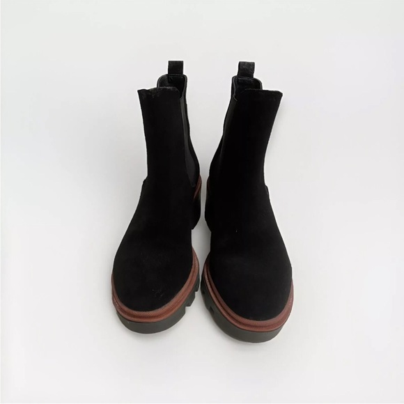 Antonio de Faria Black Suede Chelsea Rubber Pull-On Boots Size 6.5 - Picture 5 of 10